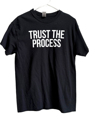 TRUST THE PROCESS Warrior Journey addiction black tee t-shirt